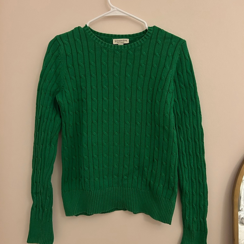 Green knit sweater